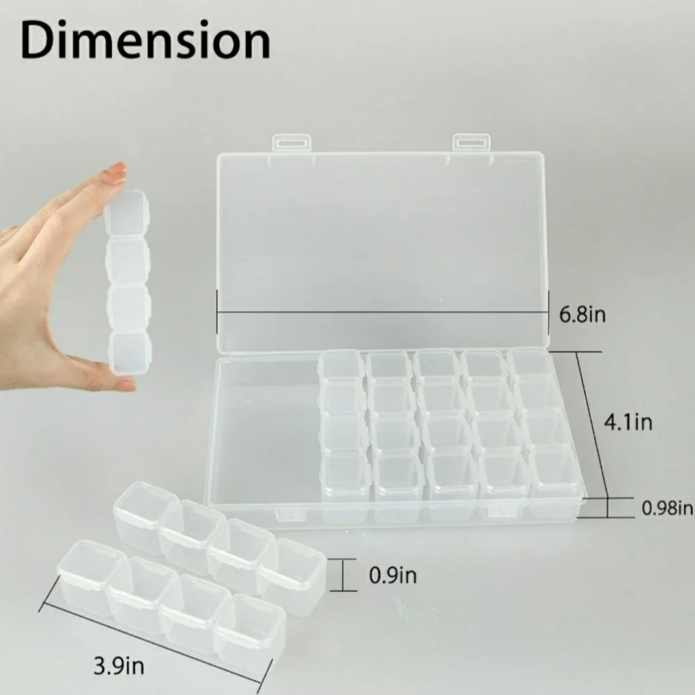 NEW 28 Grid Plastic Adjustable Jewelry Storage Travel Organizer